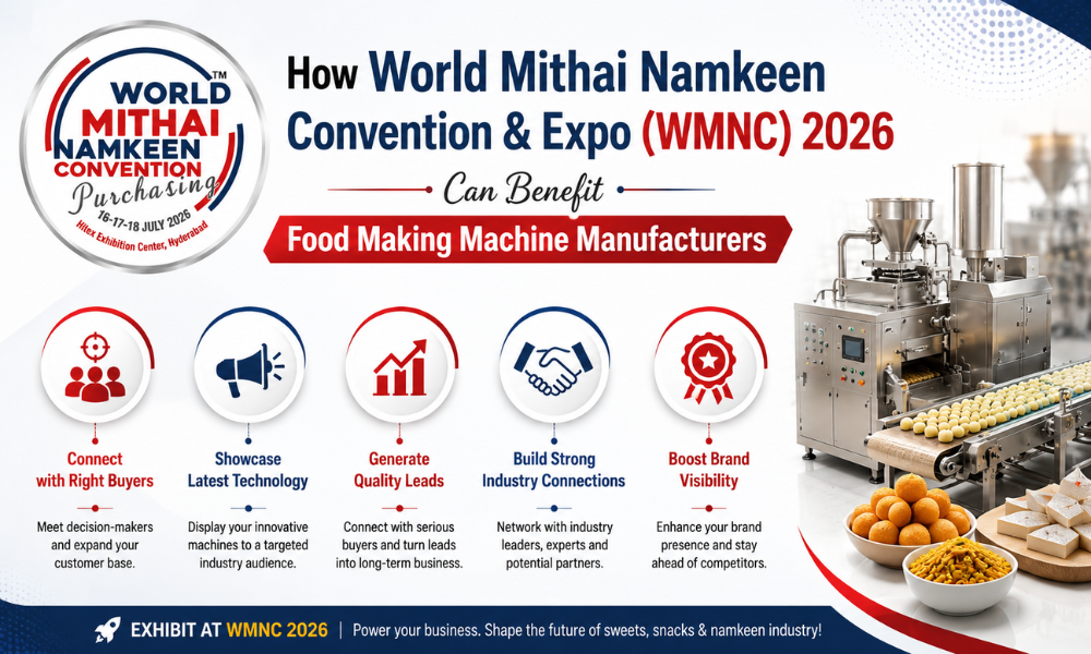 How World Mithai Namkeen Convention & Expo (WMNC) 2026 Can Benefit Food Making Machine Manufacturers