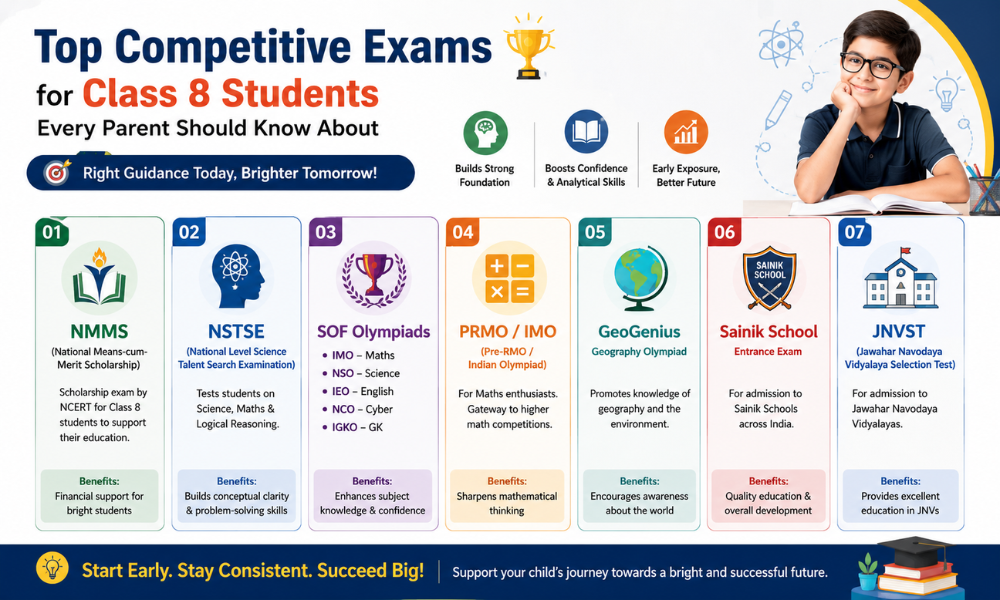 Top Competitive Exams for Class 8 Students Every Parent Should Know About