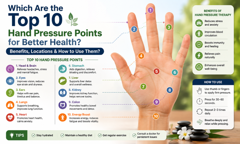 Which Are the Top 10 Hand Pressure Points for Better Health Benefits, Locations & How to Use Them