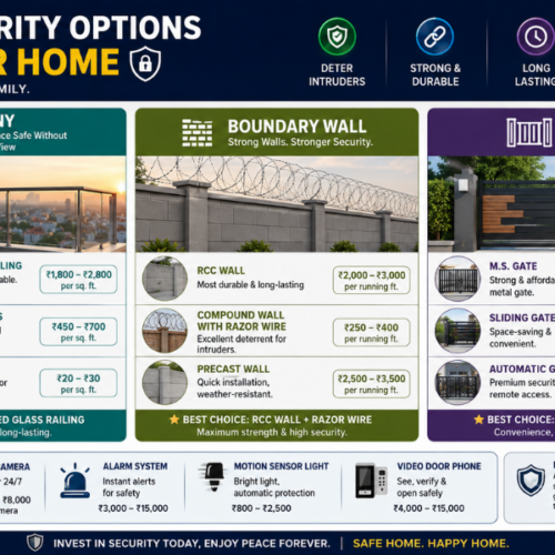Which Security Option is Best for Your Balcony, Boundary Wall & Gate for Complete Home Protection?