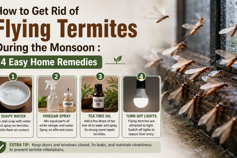 How to Get Rid of Flying Termites During the Monsoon : 4 Easy Home Remedies