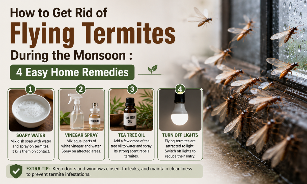 How to Get Rid of Flying Termites During the Monsoon : 4 Easy Home Remedies